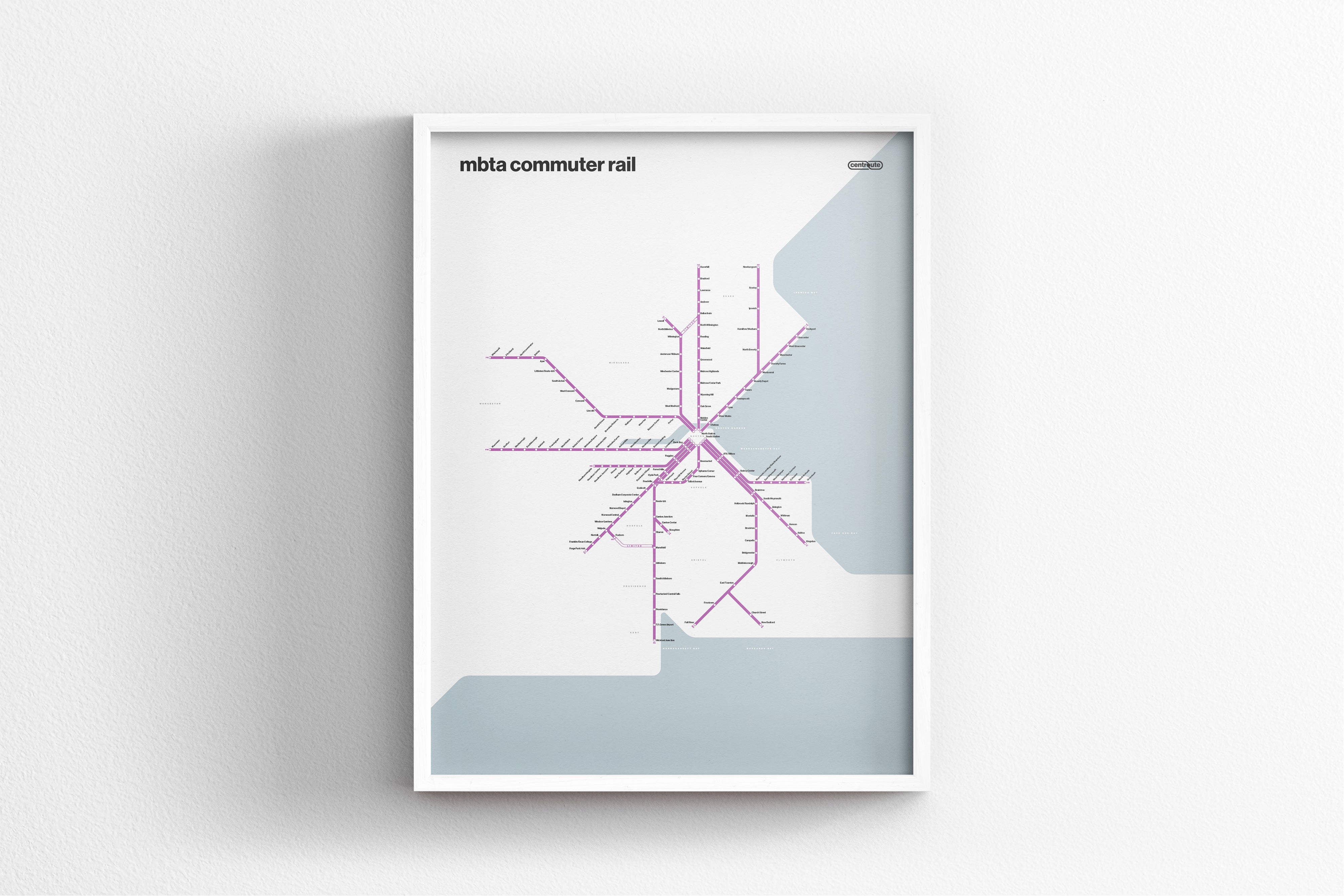 Boston Commuter Rail / Light Mode System Map
