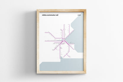 Boston Commuter Rail / Light Mode System Map