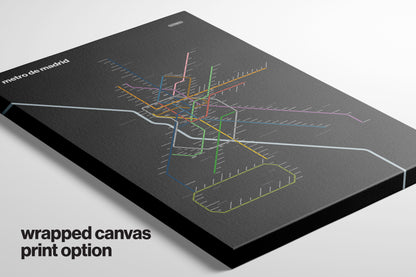 Madrid Metro / Dark Mode Map