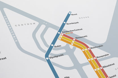 Amsterdam Metro / Light Mode System Map