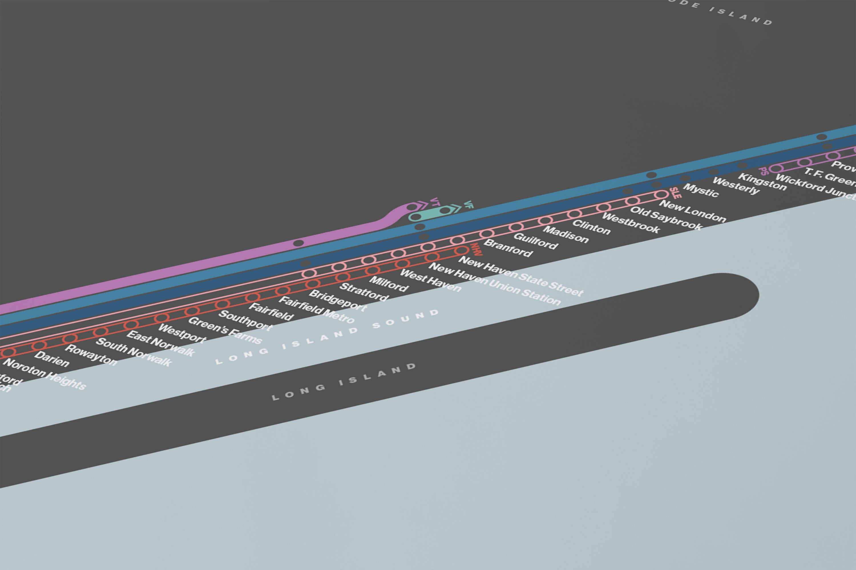 Northeast Corridor / Dark Mode System Map