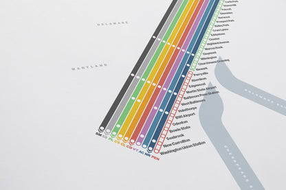 Northeast Corridor / Light Mode System Map