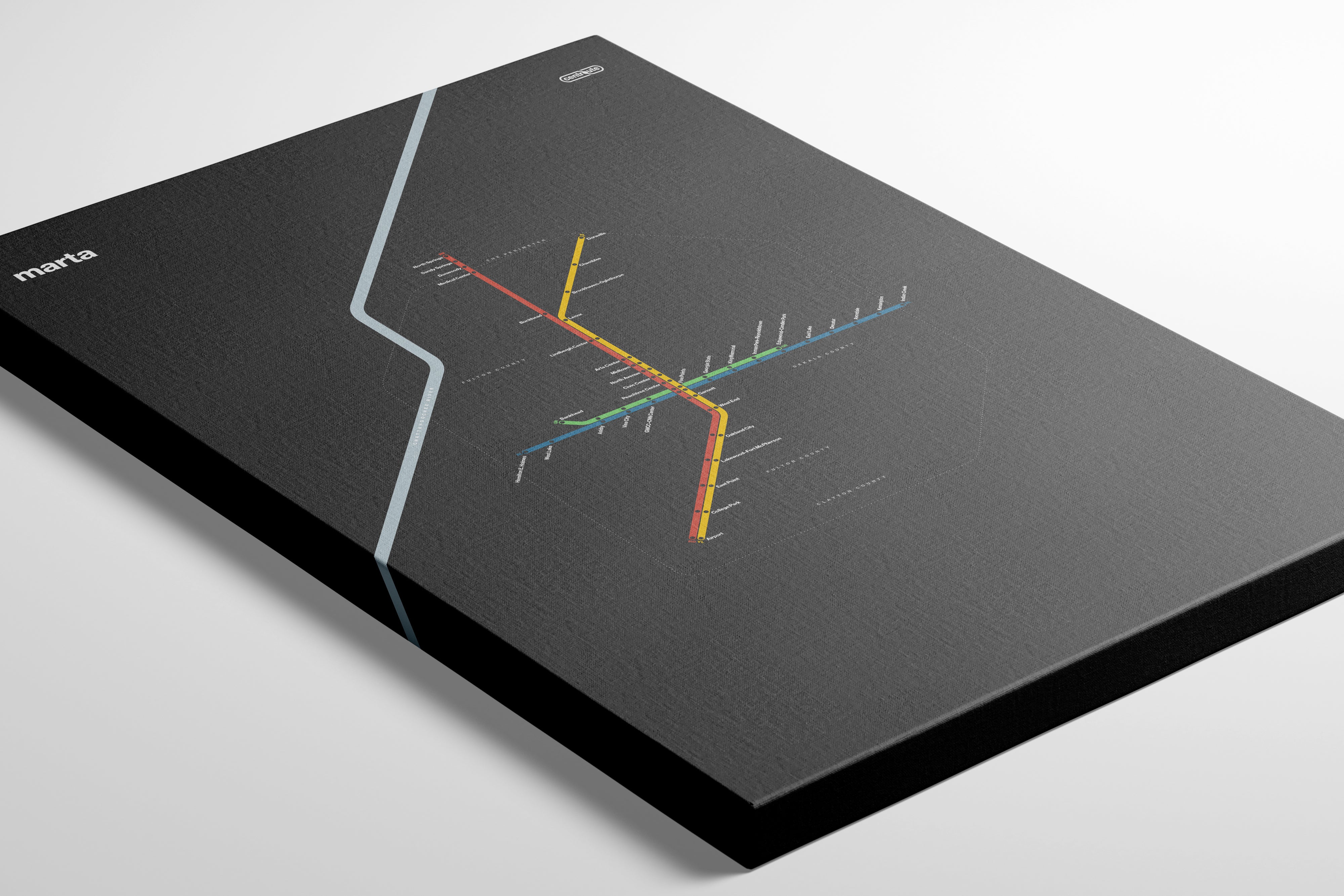MARTA Rail / Dark Mode System Map