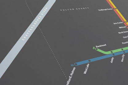 MARTA Rail / Dark Mode System Map