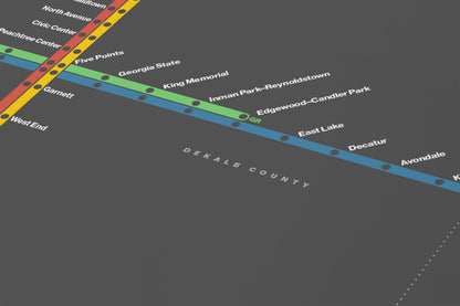 MARTA Rail / Dark Mode System Map