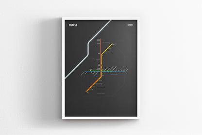 MARTA Rail / Dark Mode System Map