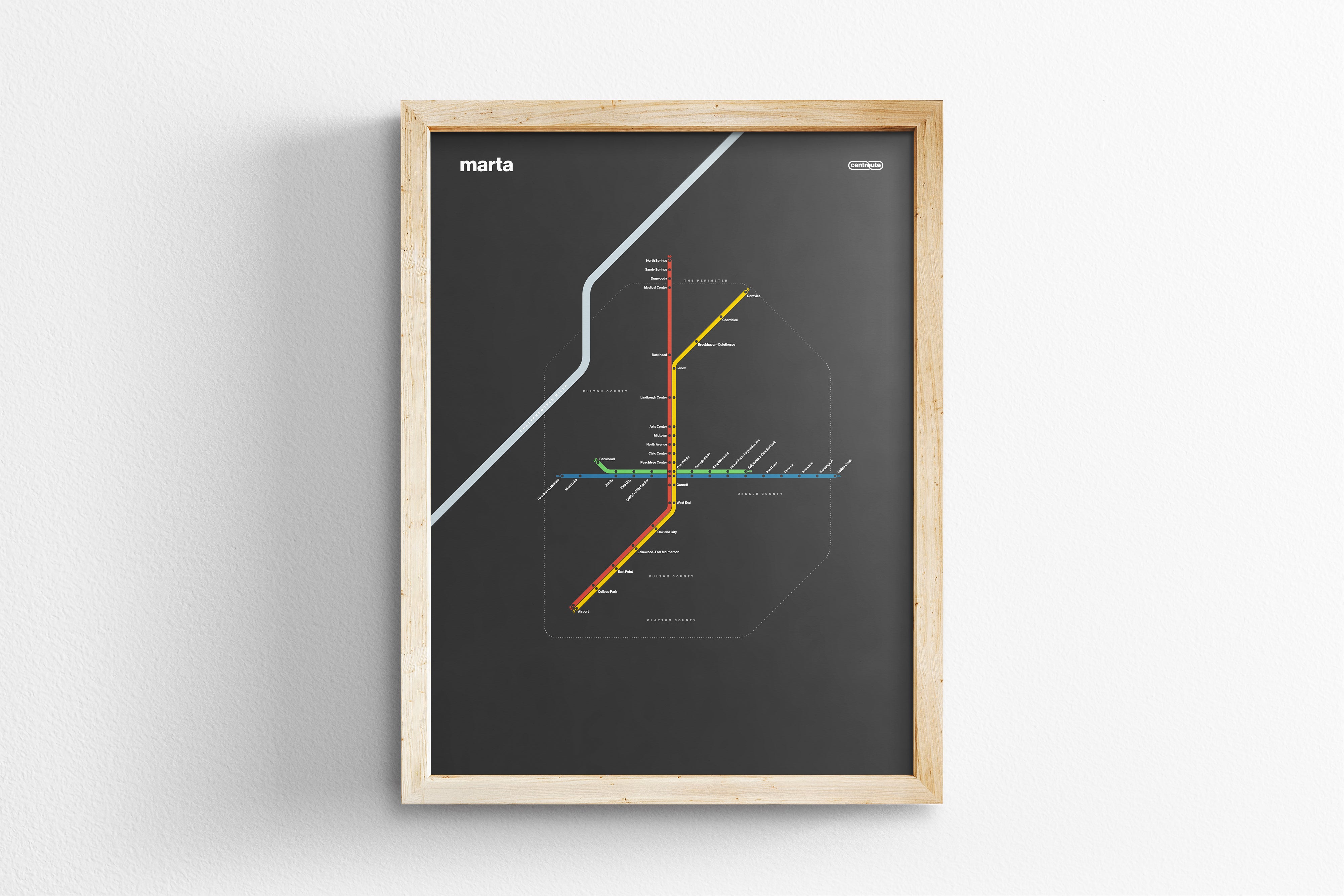 MARTA Rail / Dark Mode System Map