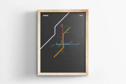 MARTA Rail / Dark Mode System Map