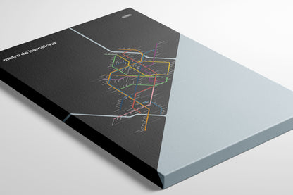 Barcelona Metro / Dark Mode System Map