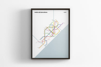 Barcelona Metro / Light Mode System Map