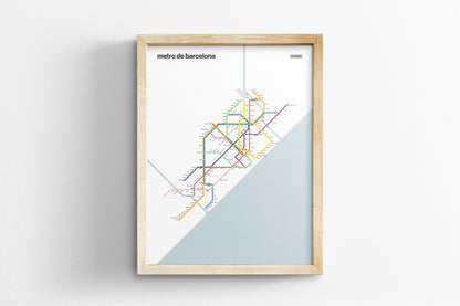 Barcelona Metro / Light Mode System Map