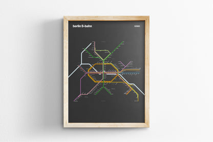 Berlin S-Bahn / Dark Mode System Map
