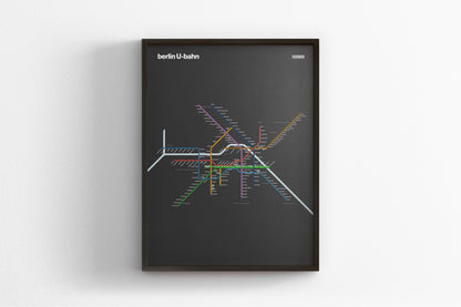 Berlin U-Bahn / Dark Mode System Map