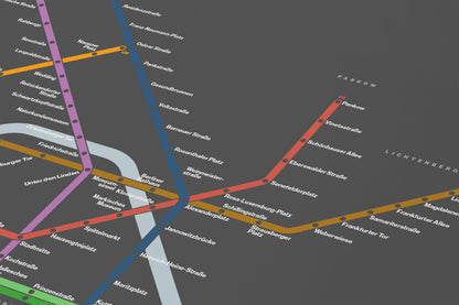 Berlin U-Bahn / Dark Mode System Map