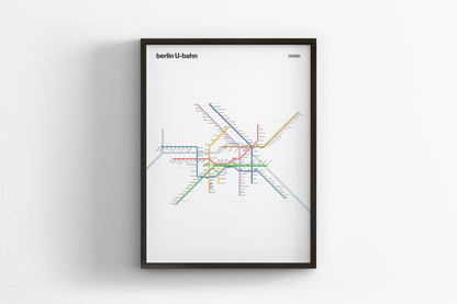 Berlin U-Bahn / Light Mode System Map