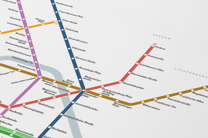 Berlin U-Bahn / Light Mode System Map