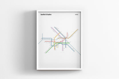 Berlin U-Bahn / Light Mode System Map