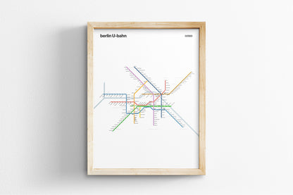 Berlin U-Bahn / Light Mode System Map