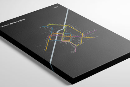 Brussels Metro / Dark Mode System Map