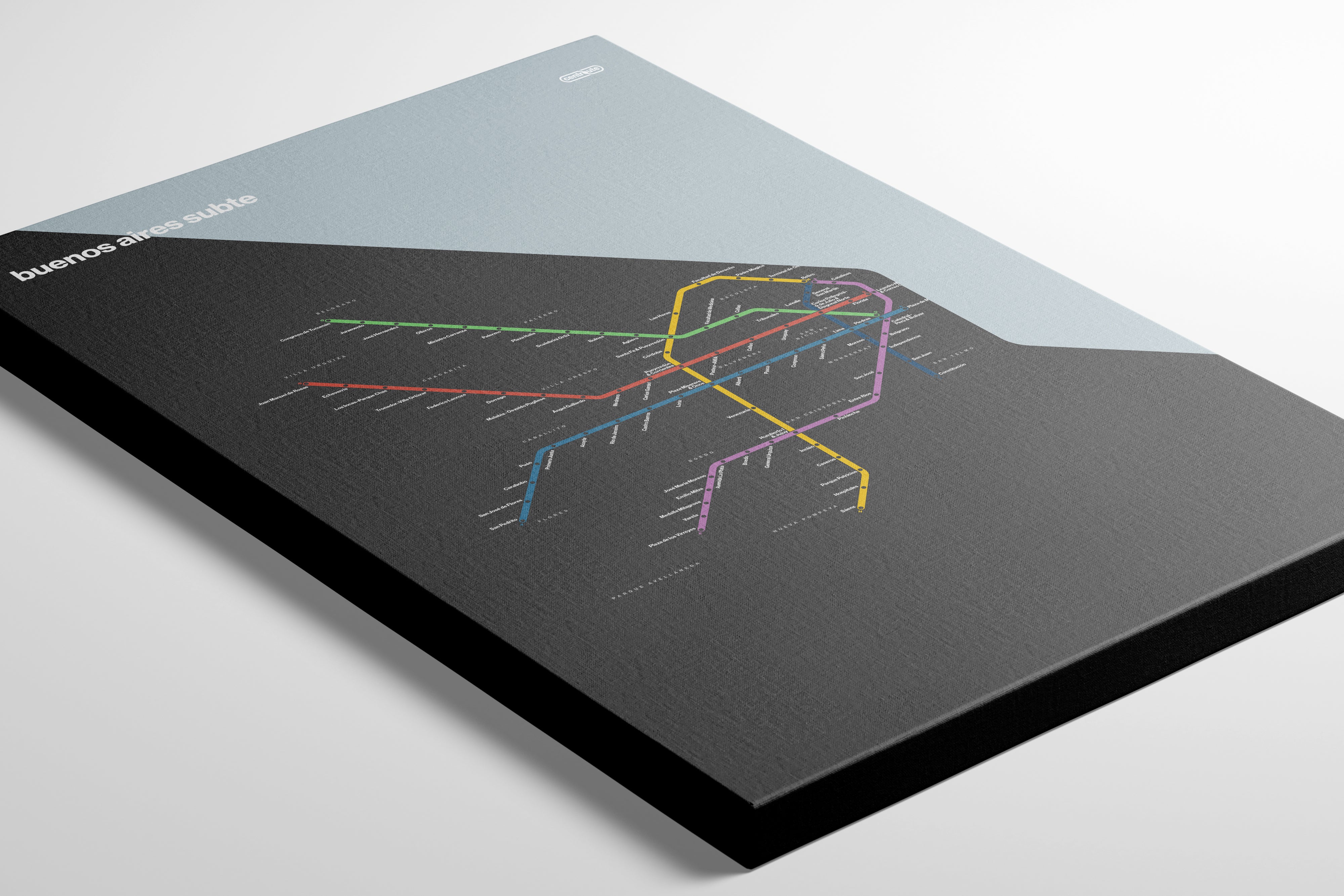 Buenos Aires Subte / Dark Mode System Map