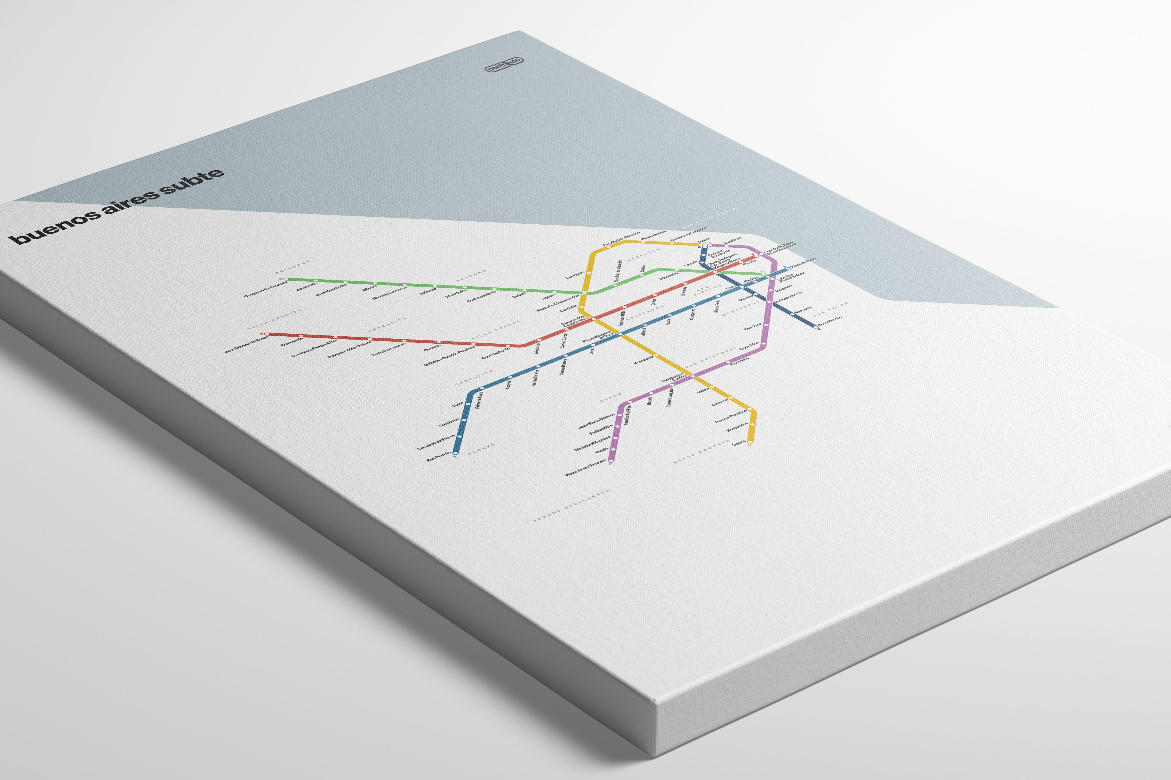 Buenos Aires Subte / Light Mode System Map