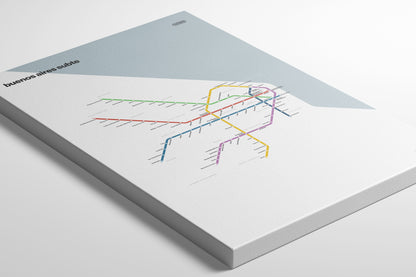 Buenos Aires Subte / Light Mode System Map