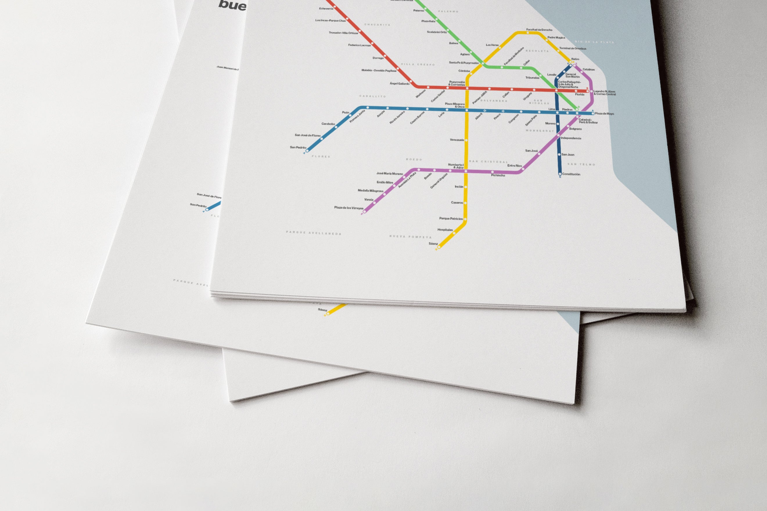 Buenos Aires Subte / Light Mode System Map