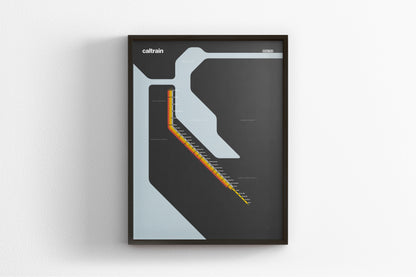 Caltrain / Dark Mode System Map