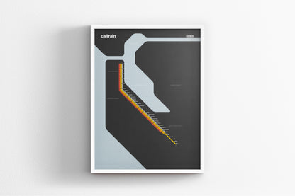 Caltrain / Dark Mode System Map