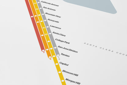 Caltrain / Light Mode System Map