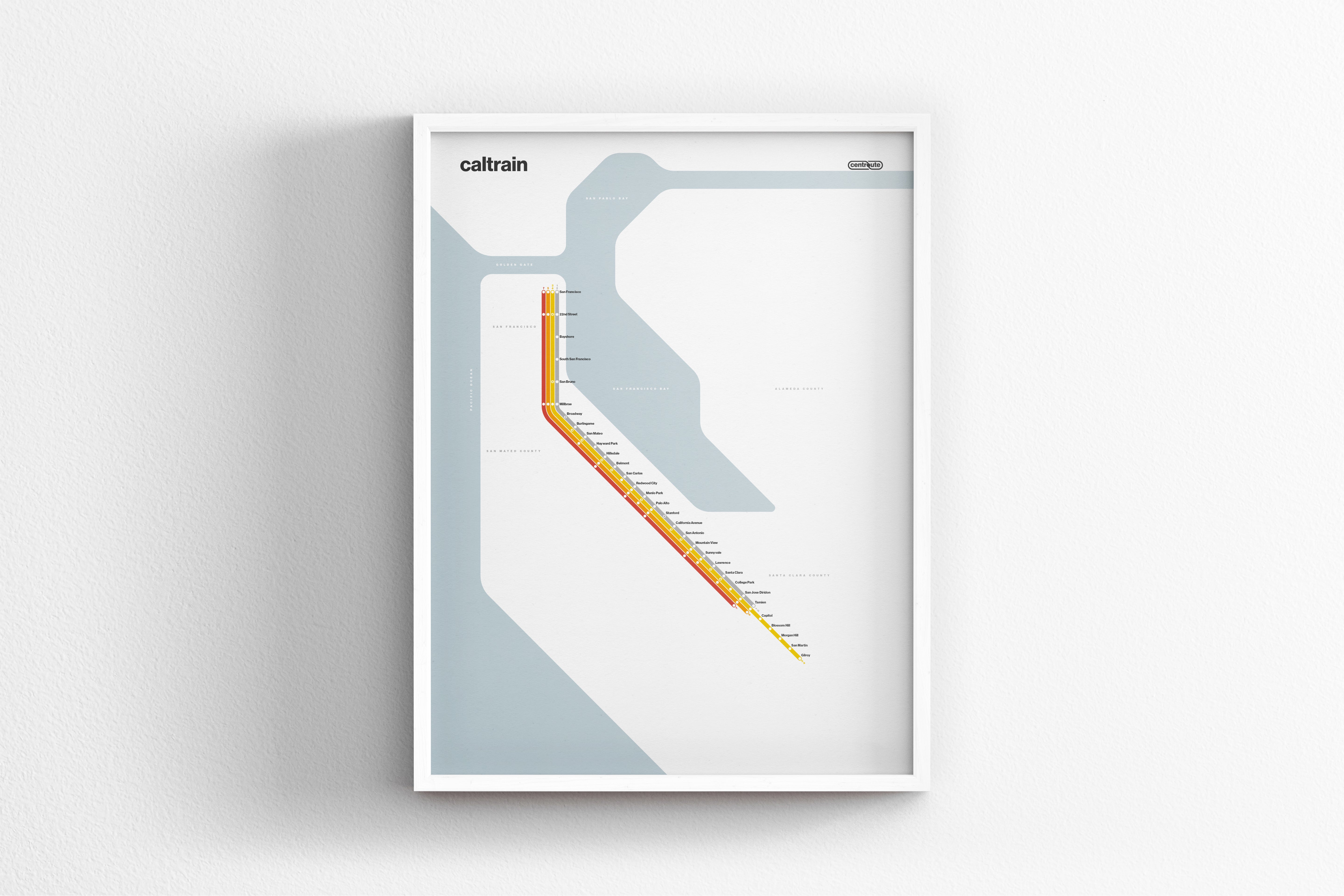 Caltrain / Light Mode System Map