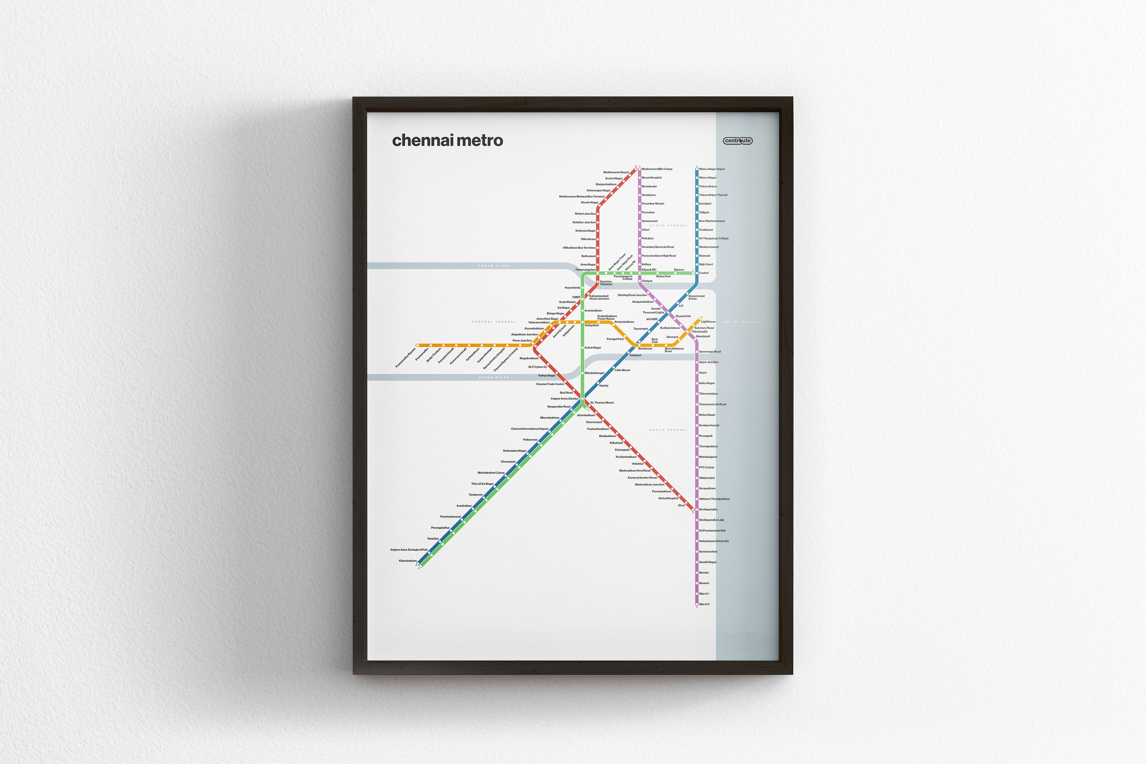 Chennai Metro / Light Mode System Map