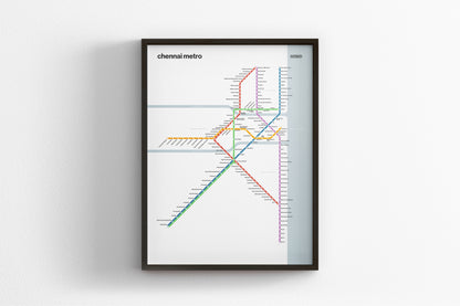 Chennai Metro / Light Mode System Map