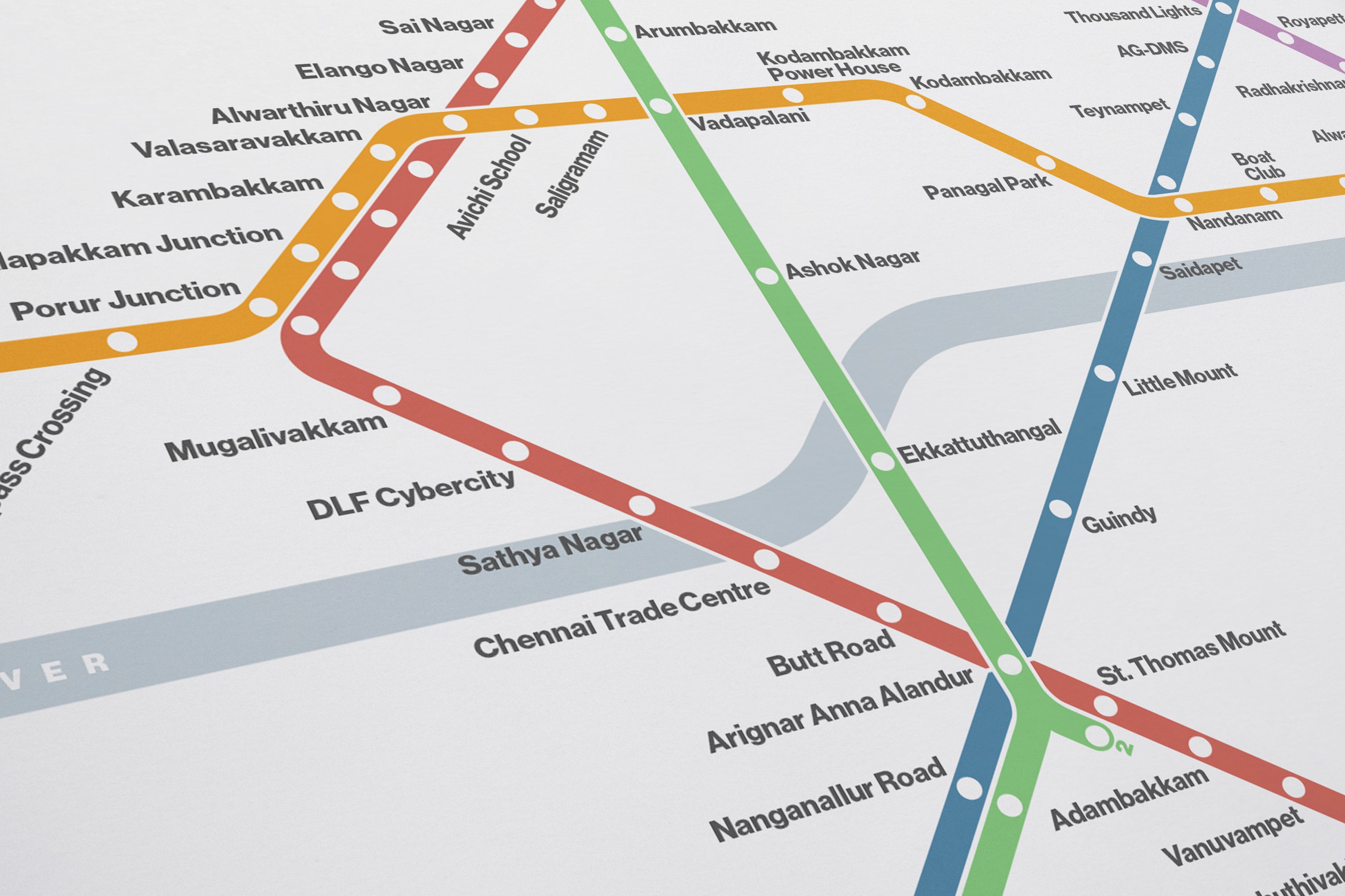 Chennai Metro / Light Mode System Map