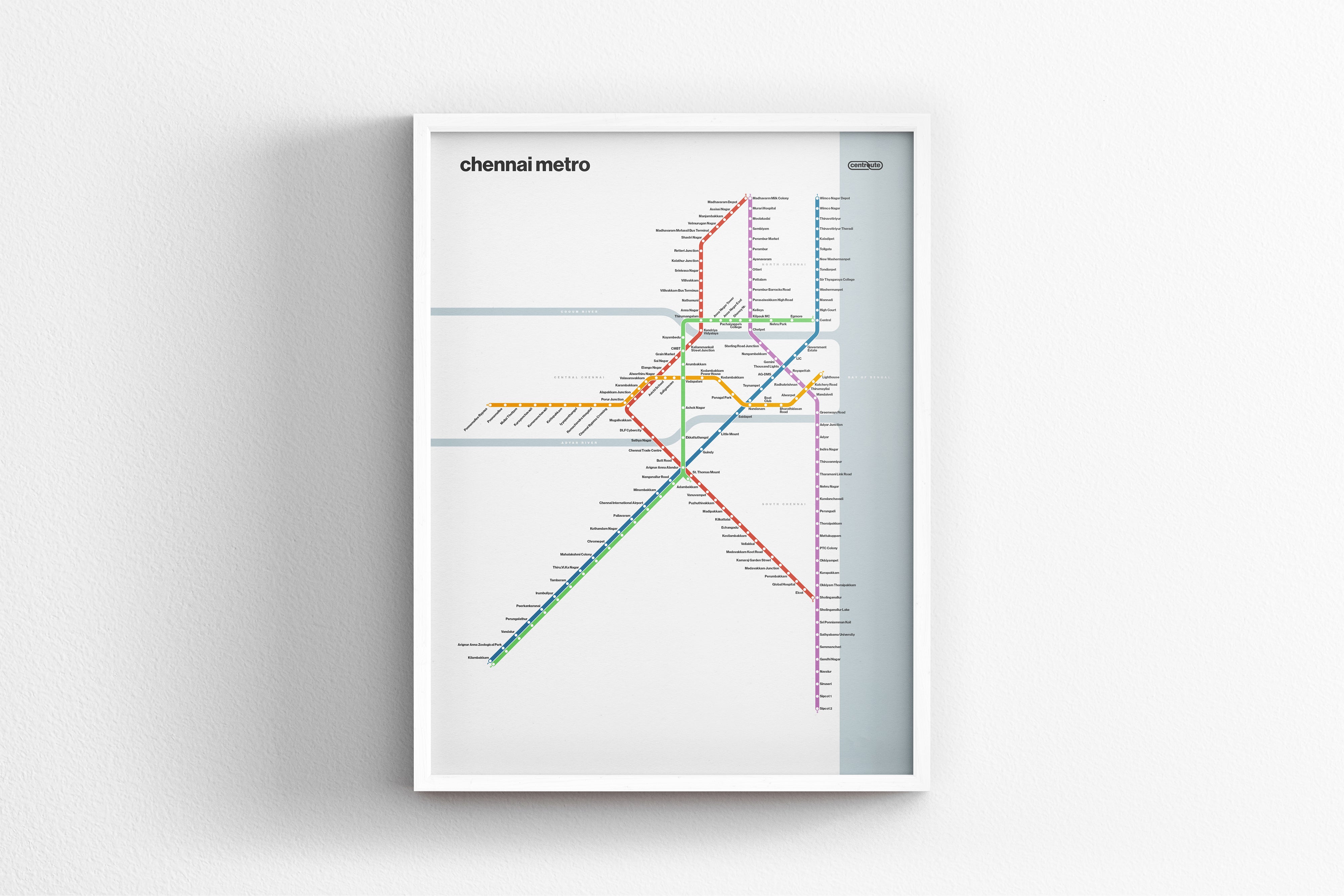 Chennai Metro / Light Mode System Map
