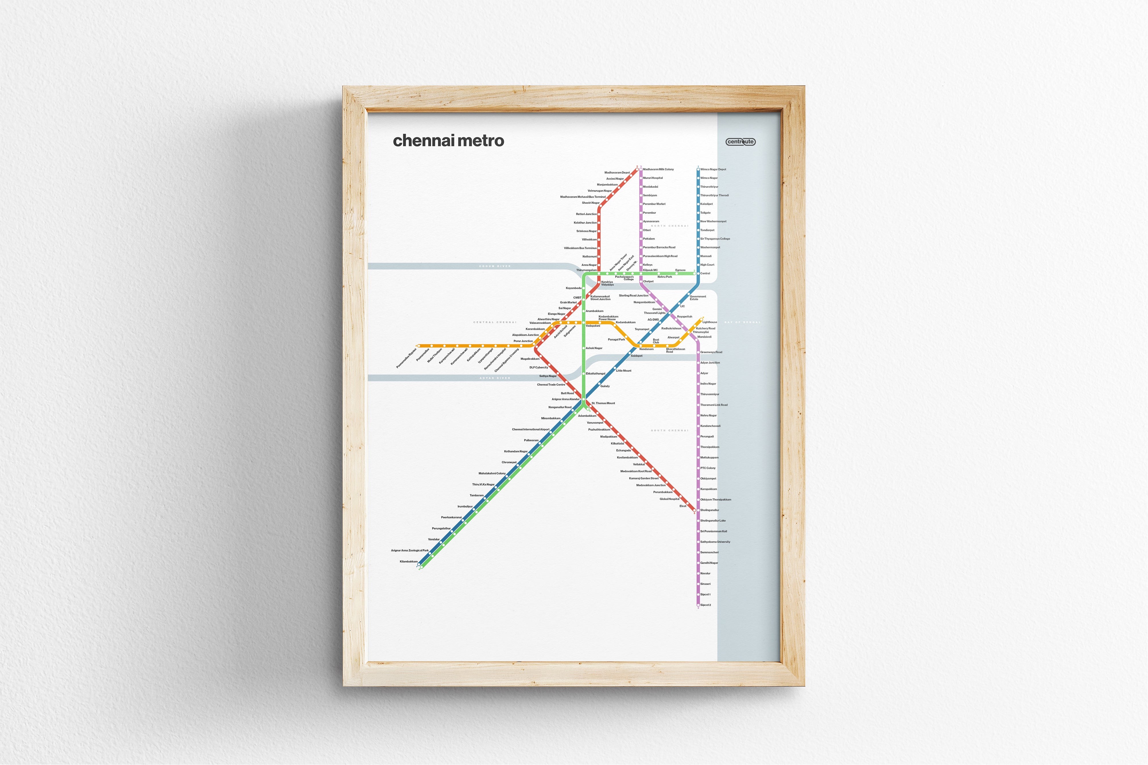 Chennai Metro / Light Mode System Map