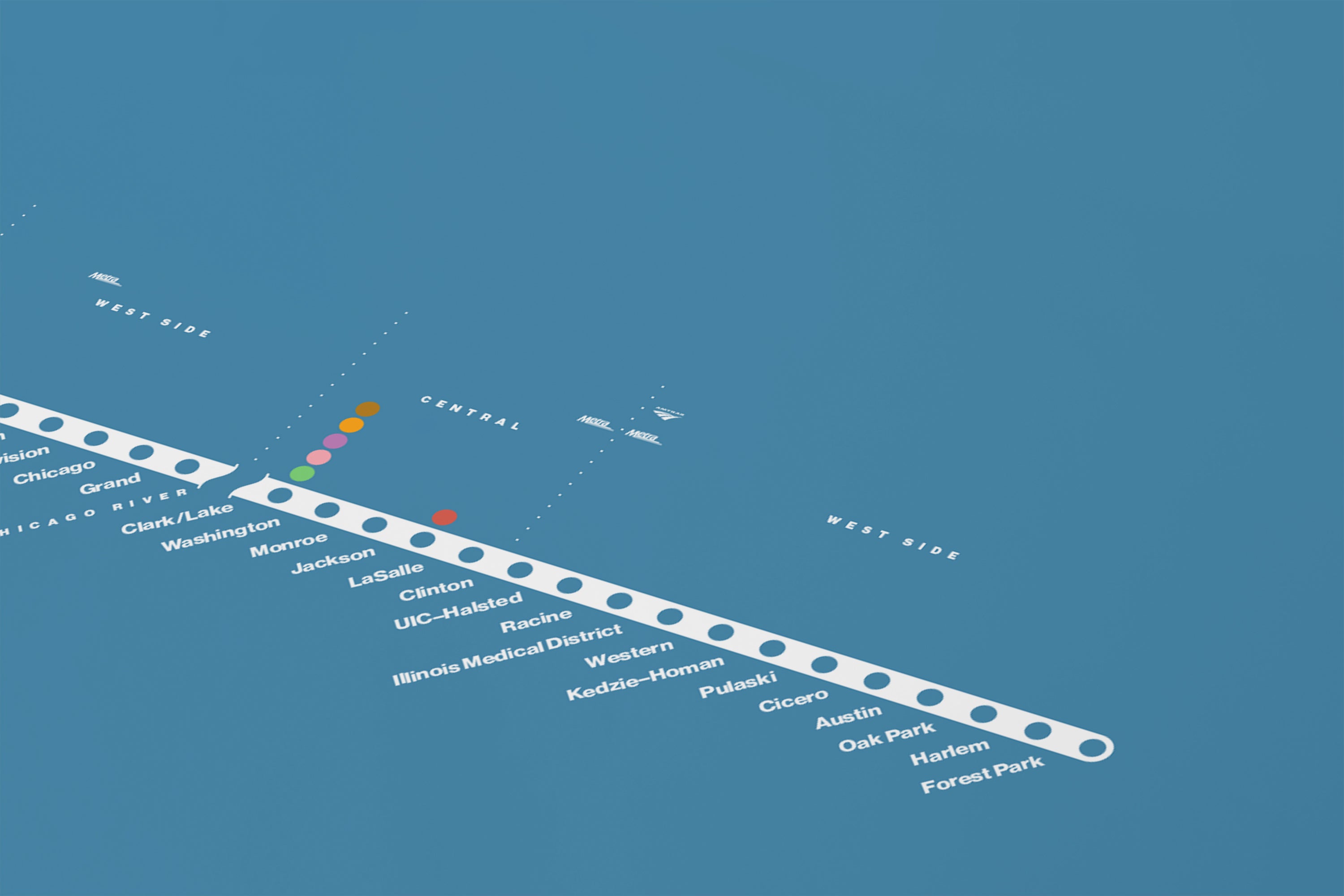 Blue Line Map / Chicago L
