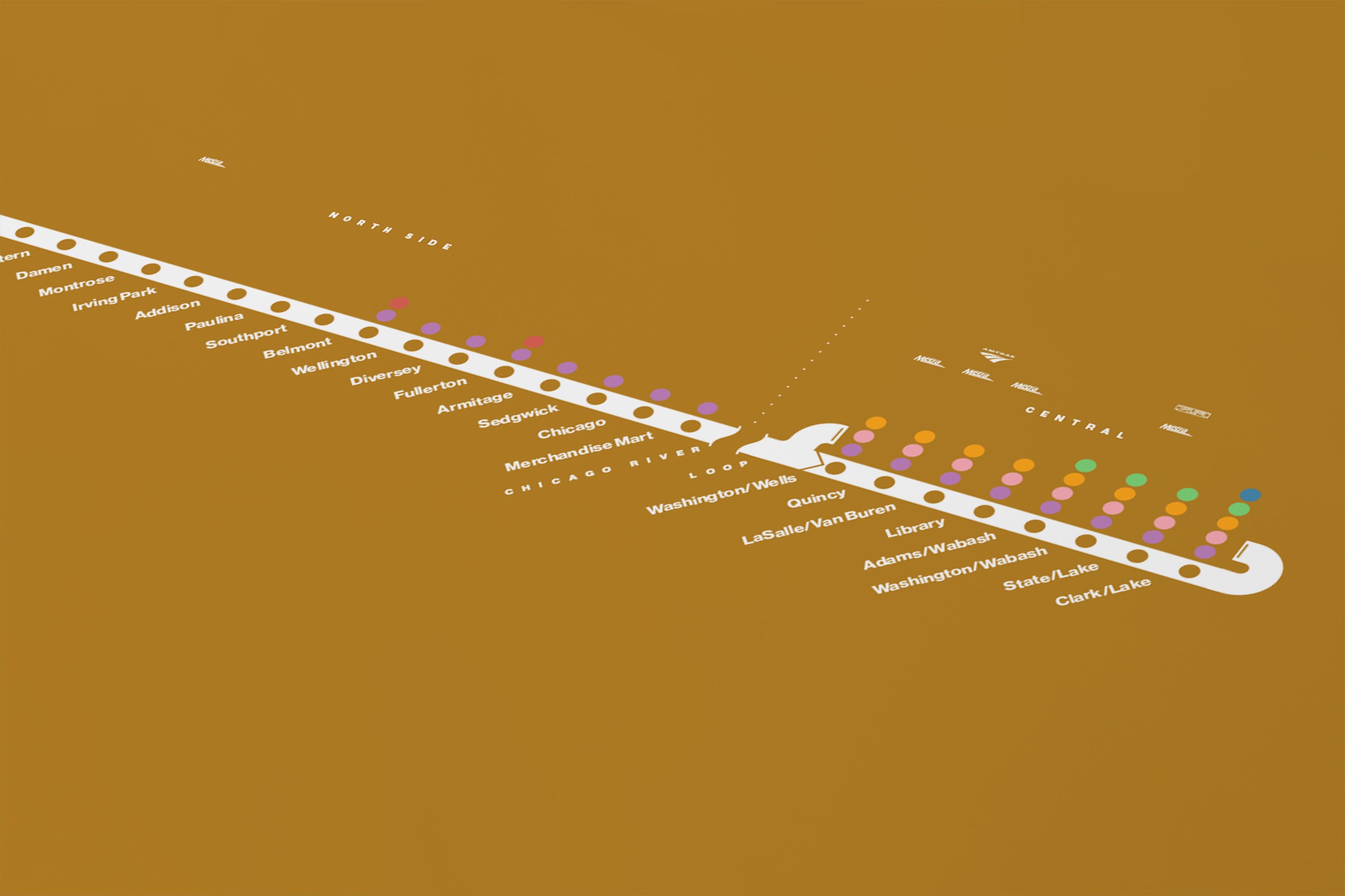 Brown Line Map / Chicago L