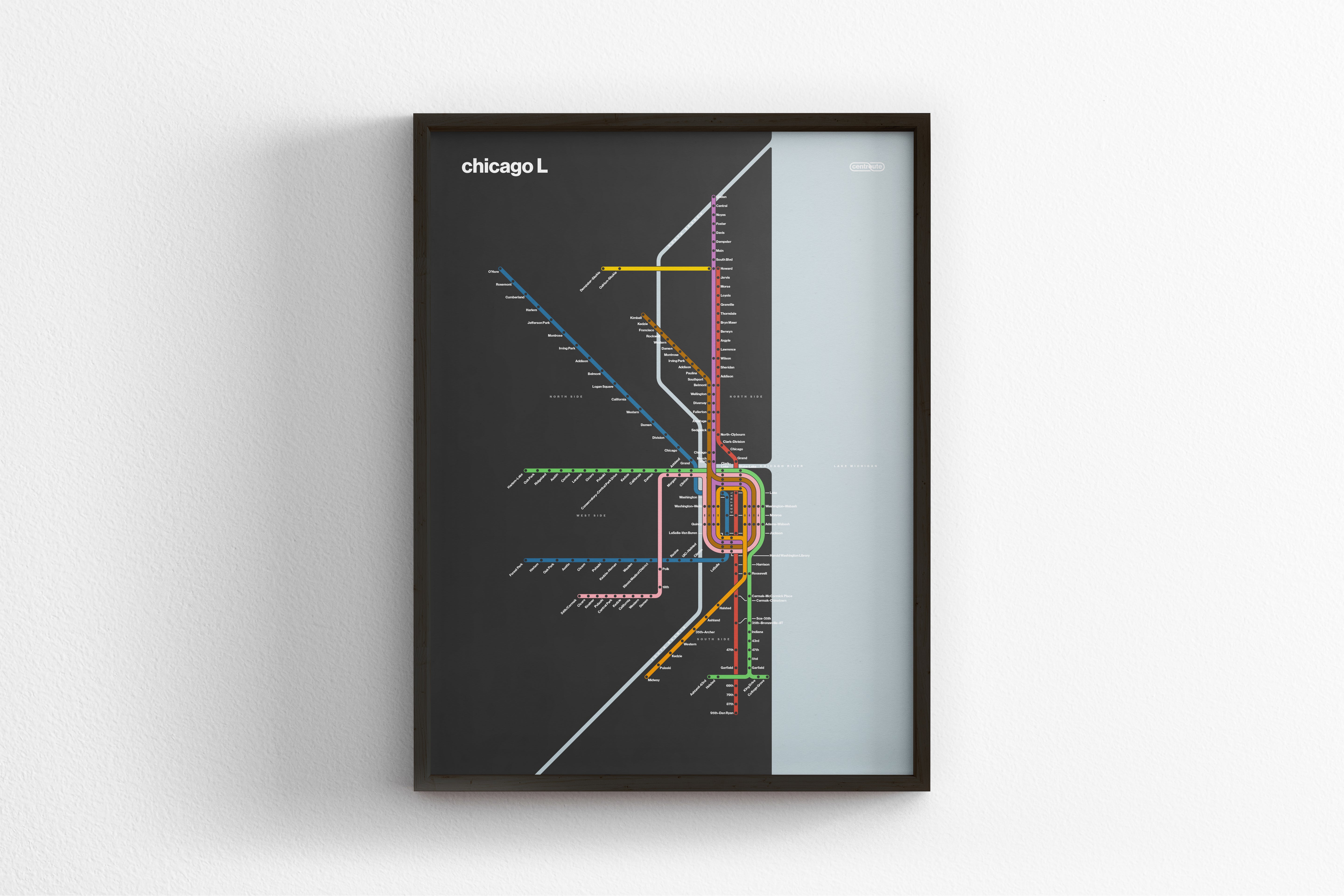 Chicago L / Dark Mode System Map