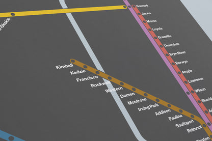 Chicago L / Dark Mode System Map