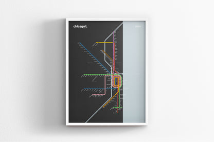 Chicago L / Dark Mode System Map