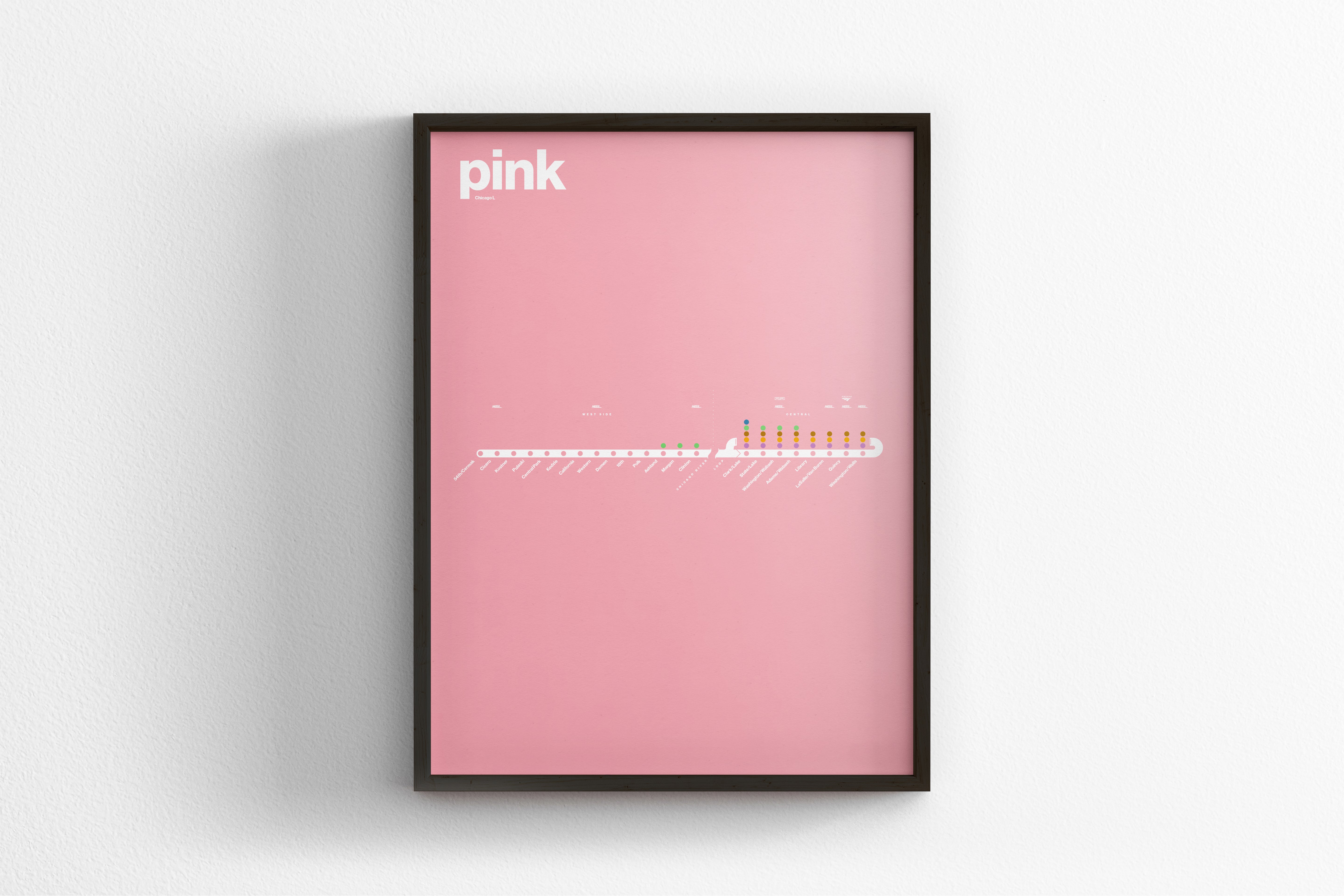 Pink Line Map / Chicago L