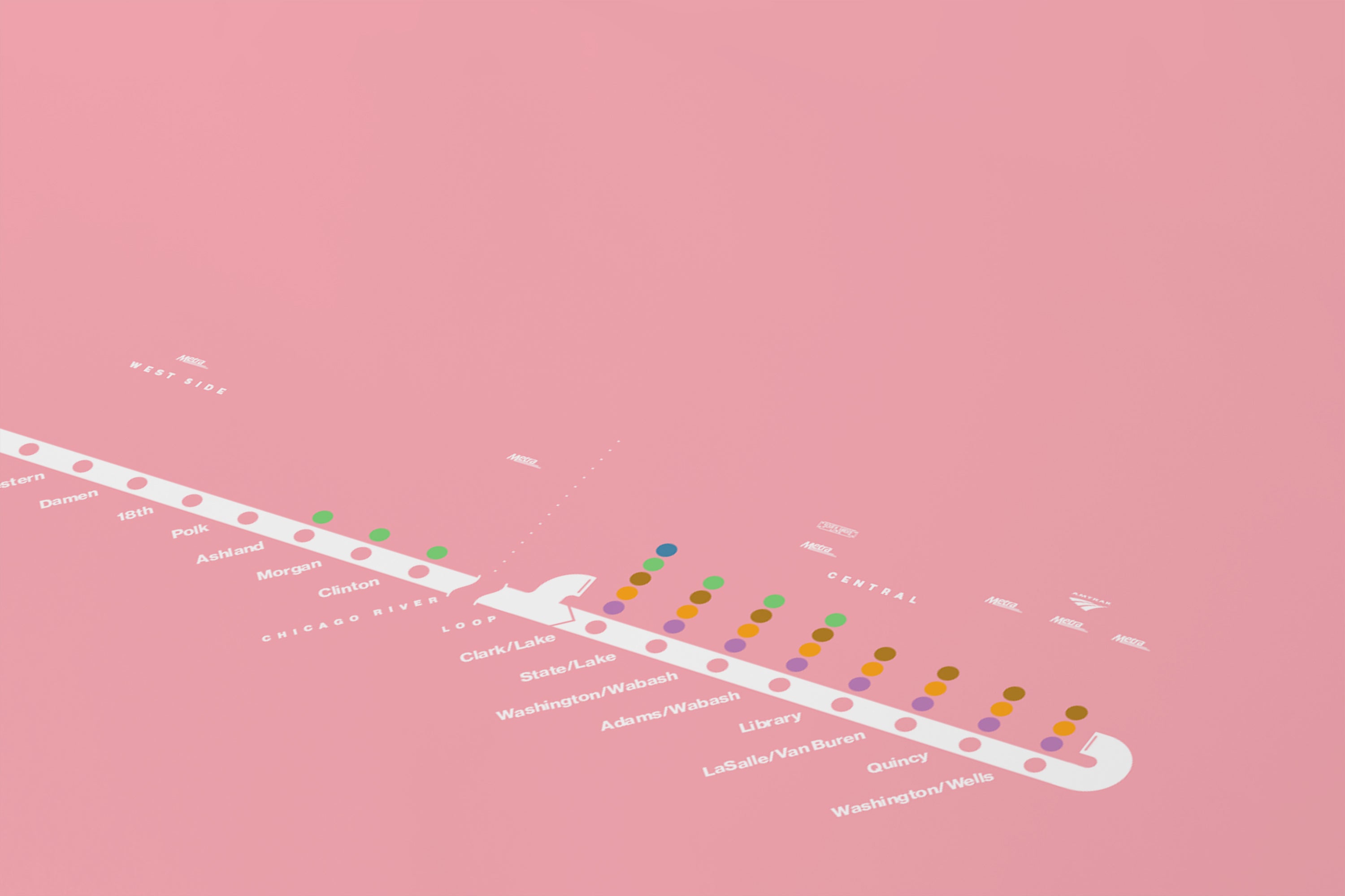 Pink Line Map / Chicago L