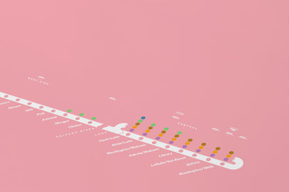 Pink Line Map / Chicago L