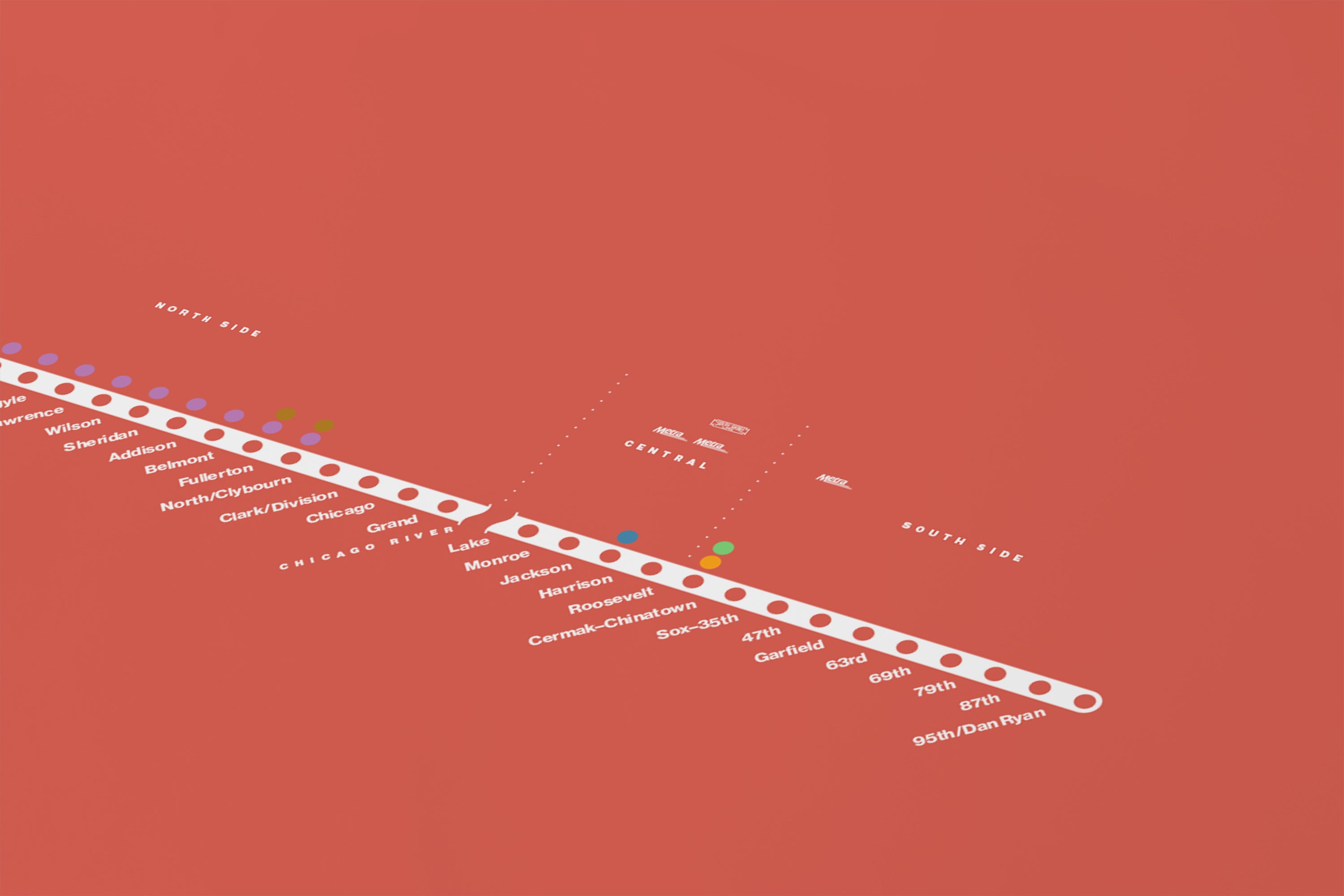 Red Line Map / Chicago L