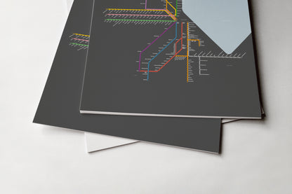 Metra Rail / Dark Mode System Map