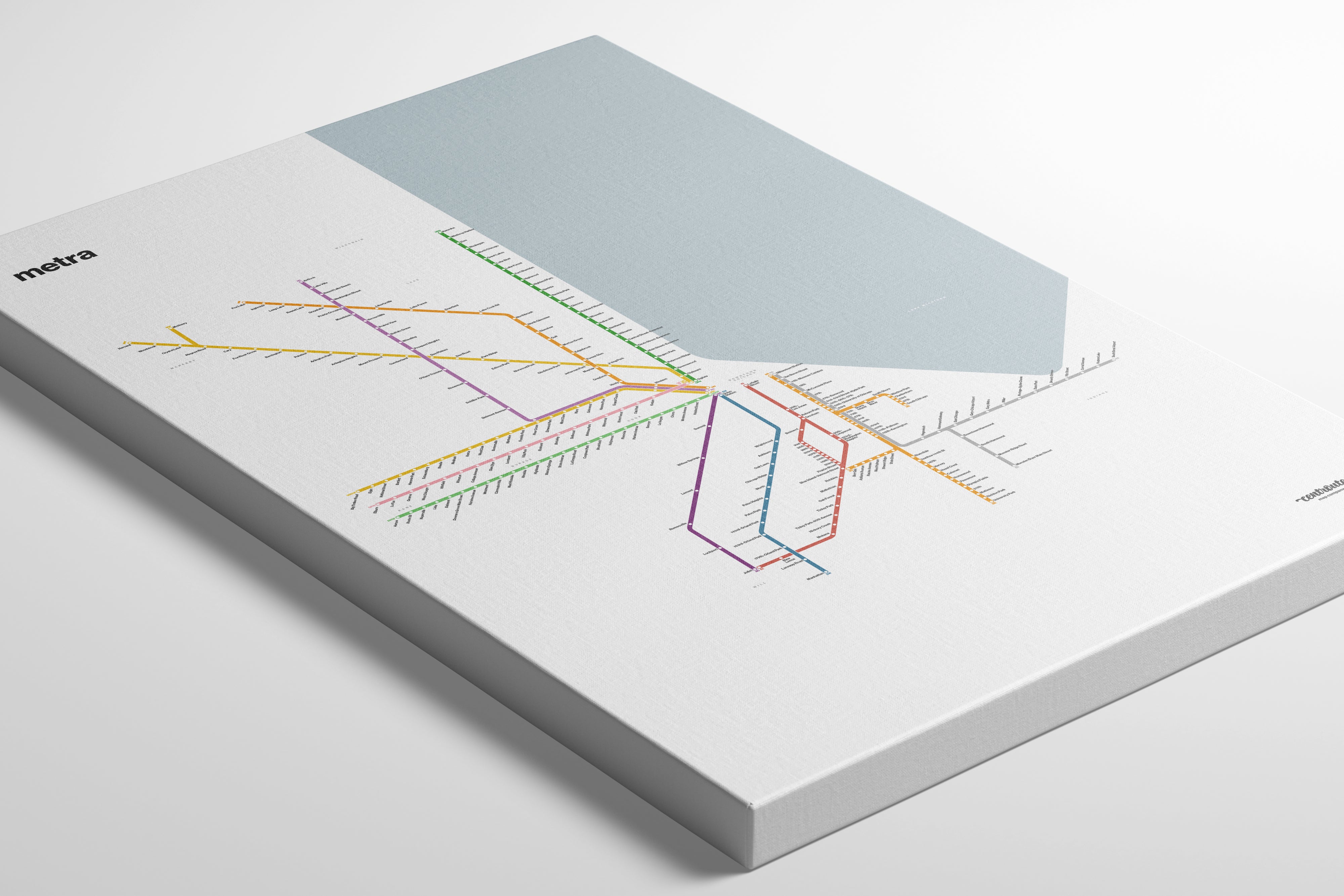 Metra Rail / Light Mode System Map