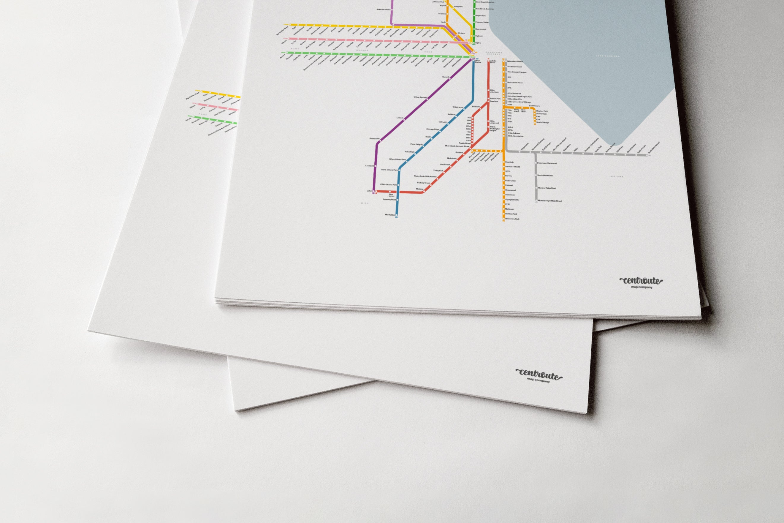 Metra Rail / Light Mode System Map