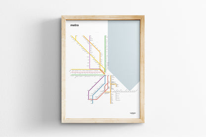 Metra Rail / Light Mode System Map
