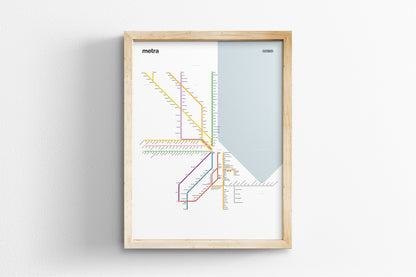 Metra Rail / Light Mode System Map
